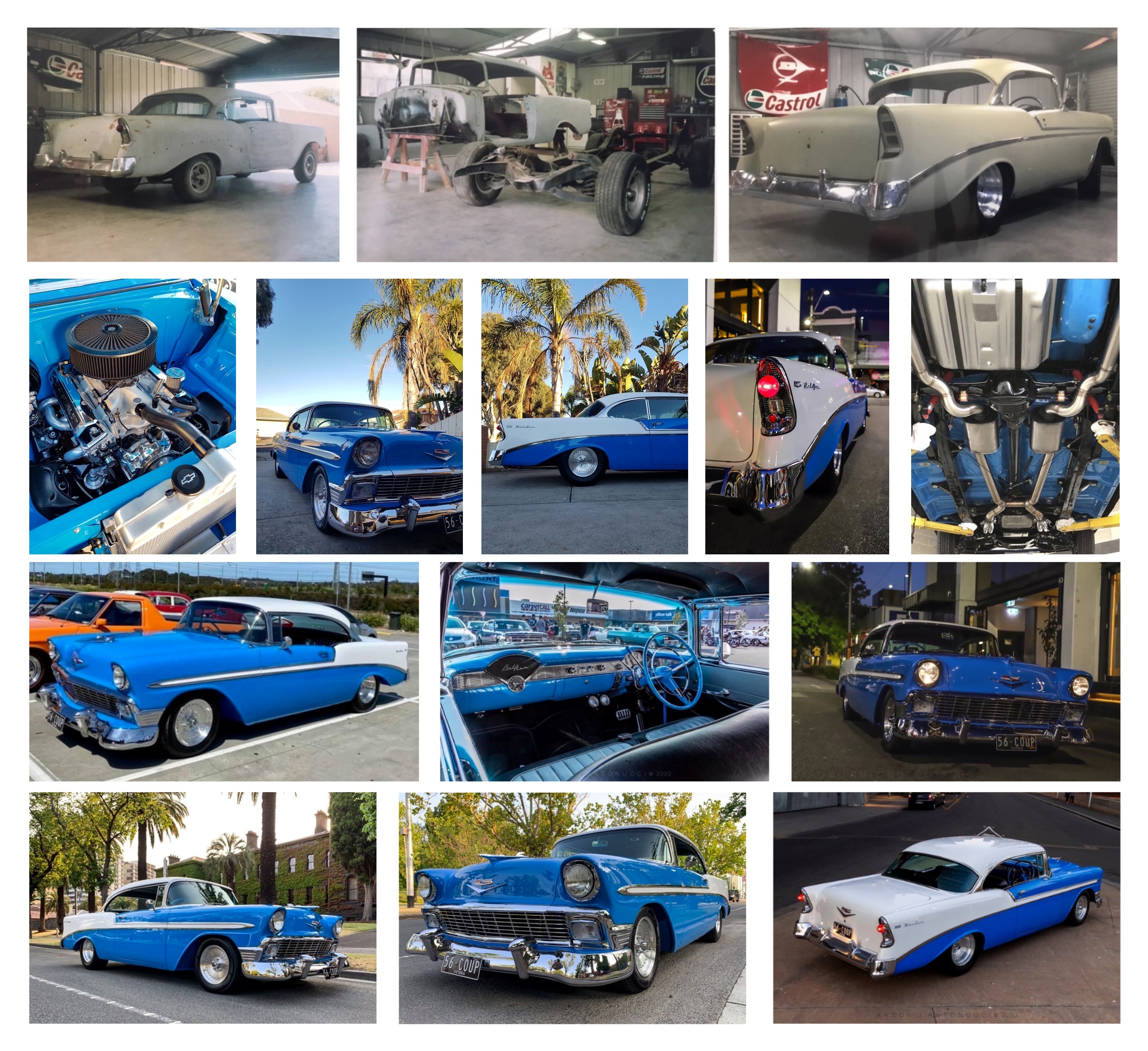 Photo Grid of Mark's 1956 Chevy Bel Air